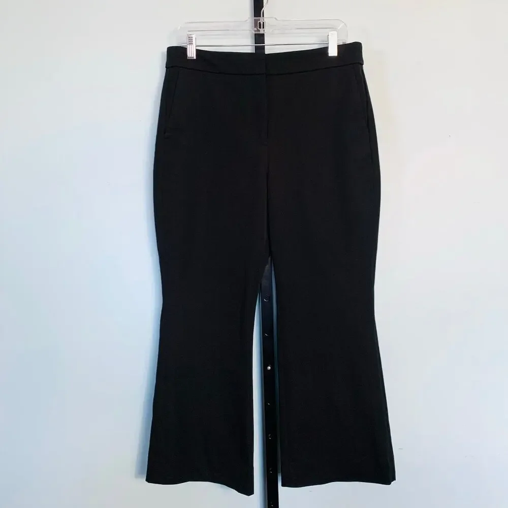 NWT J. Crew Factory Black Kelsey Flare Pant Size 12 - Picture 2 of 9